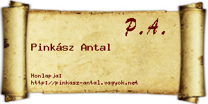 Pinkász Antal névjegykártya